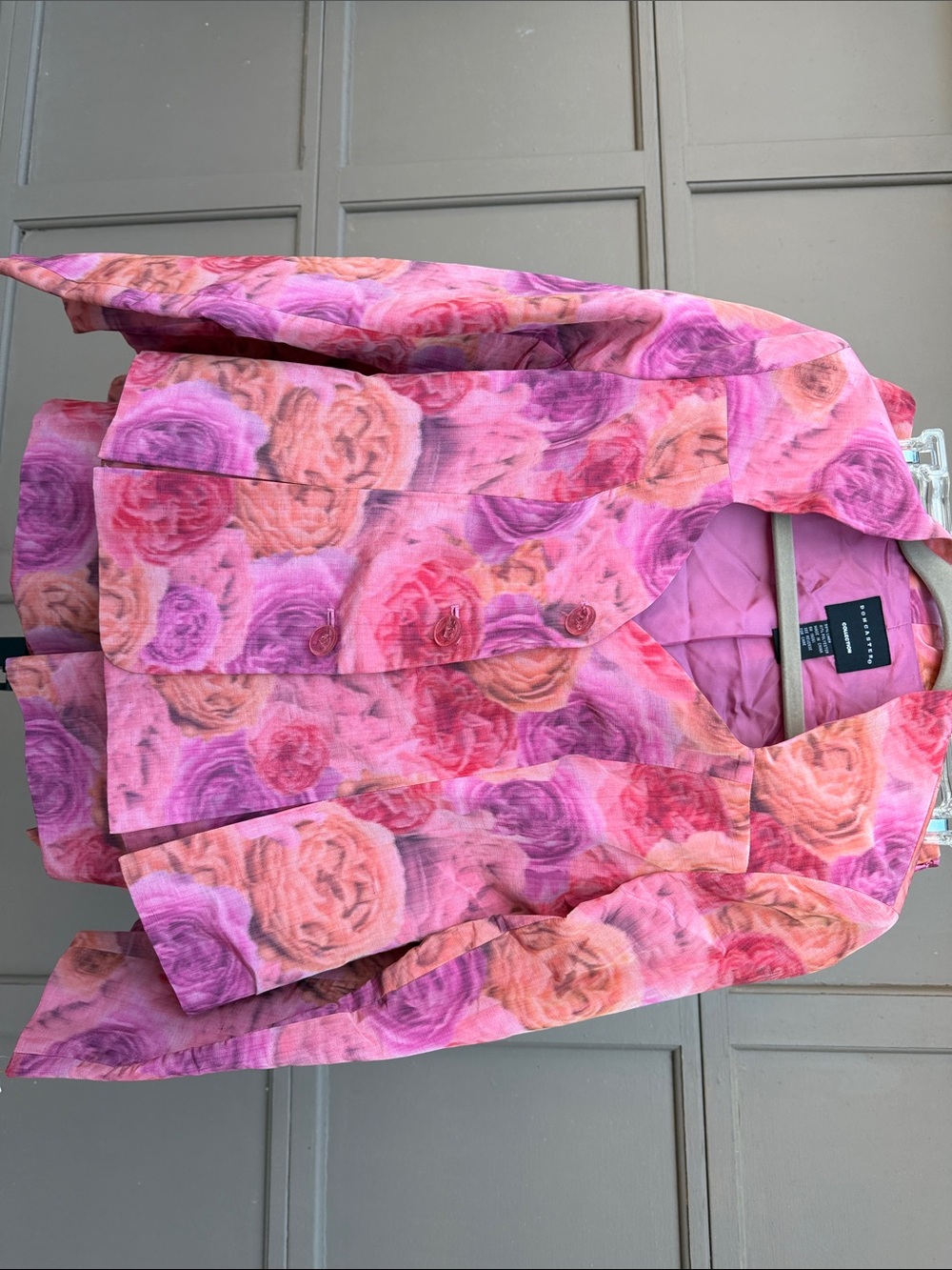Doncaster Pink Floral Print Blazer Jacket